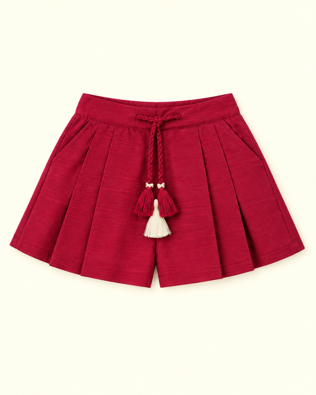 Crimson Charm | Embroidered Vest Co-Ord Set