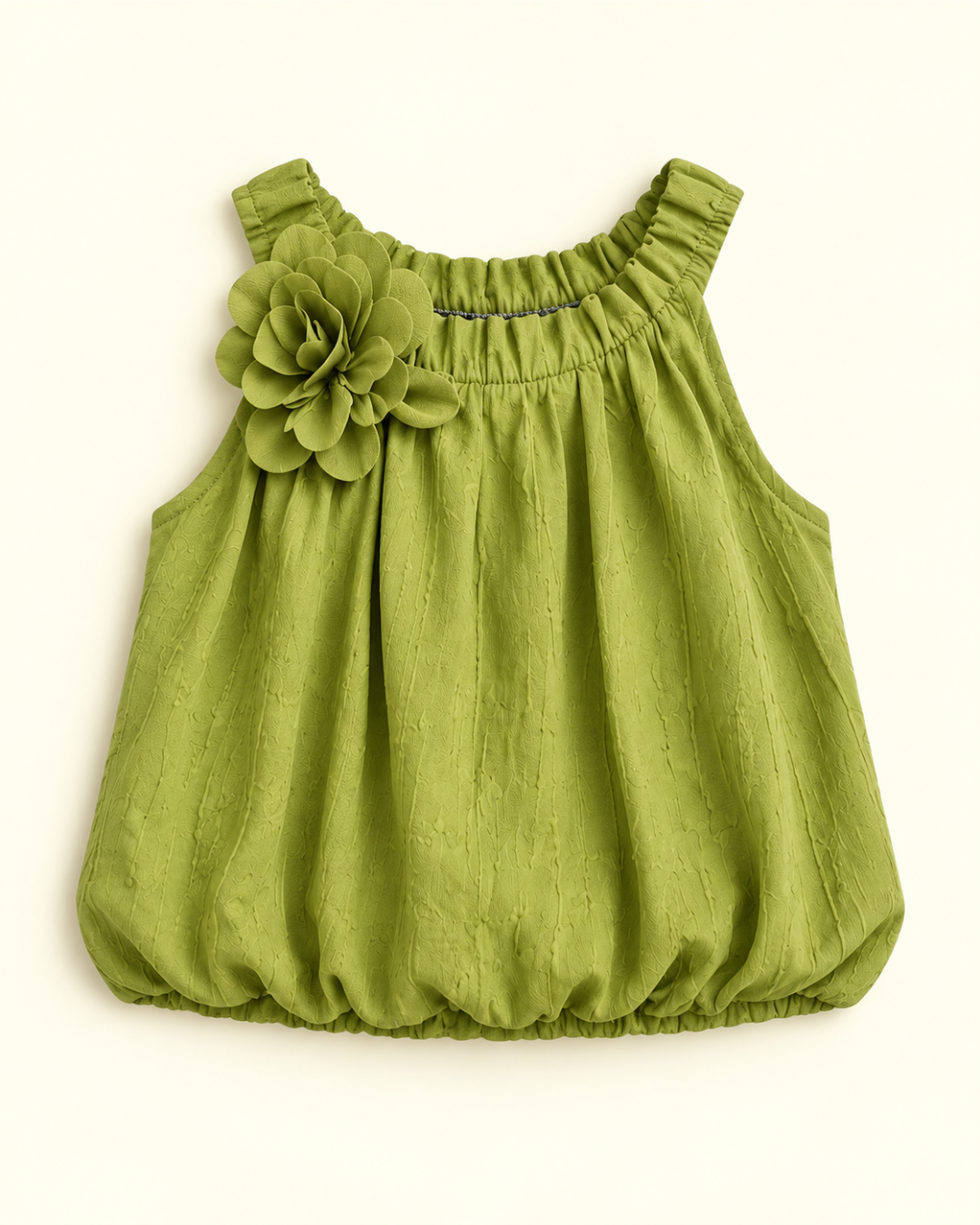 Olive Muse | Floral Textured Dress