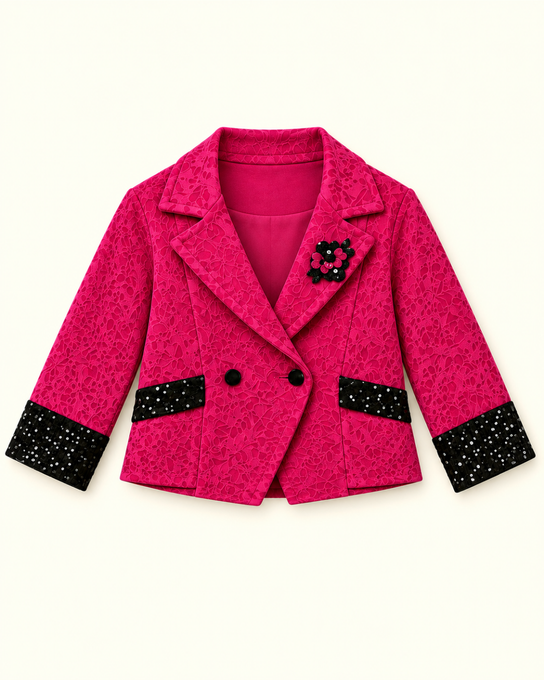 Berry Noir Sequin Jacket Set 6181--A