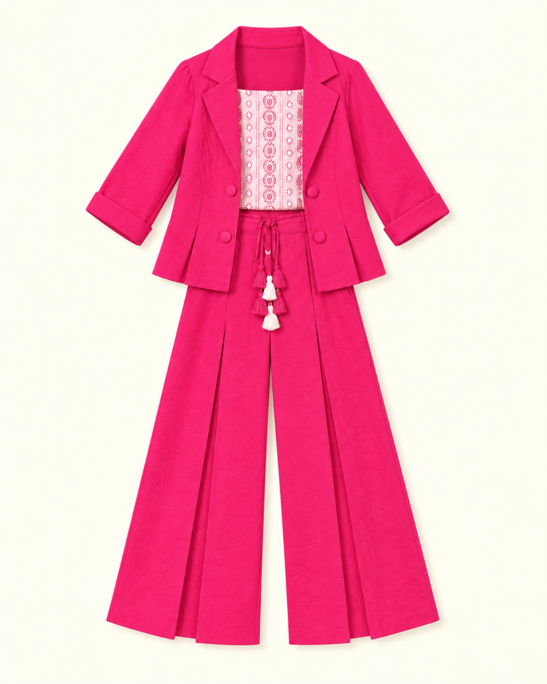 Fuchsia Frame Co-ord Set 6198-a