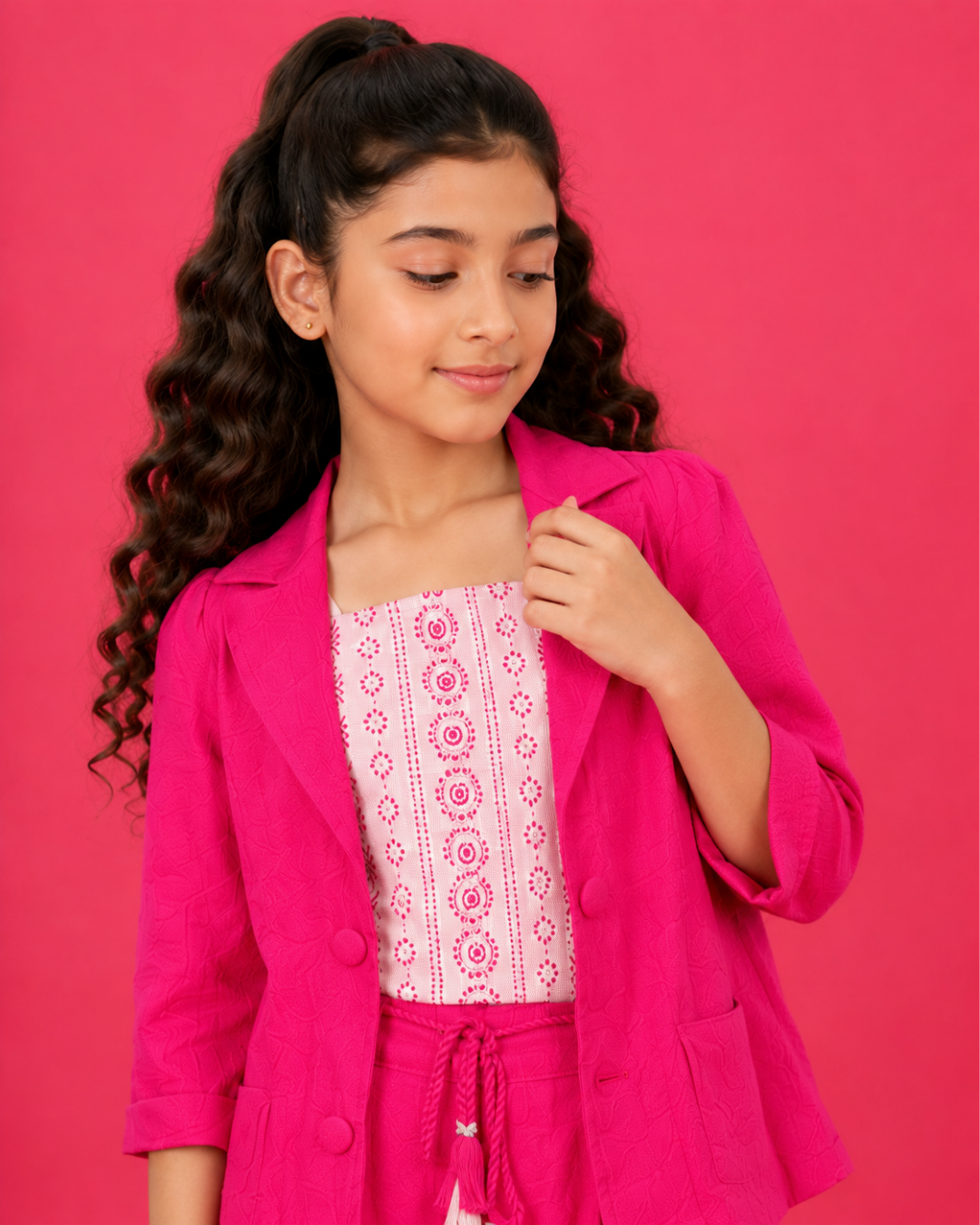 Fuchsia Frame Co-ord Set 6198-a