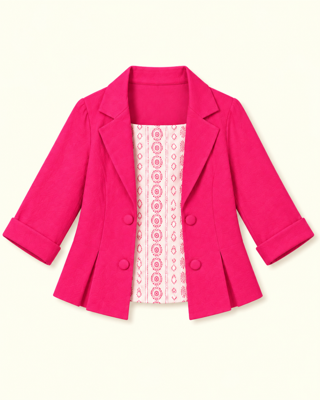 Fuchsia Frame Co-ord Set 6198-a
